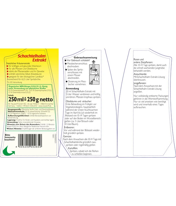 Neudorff Schachtelhalm Extrakt, Flüssig, 250 Ml – Bild 2