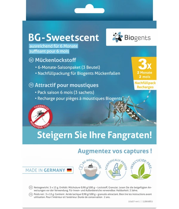 Biogents BG-Sweetscent Mückenlockstoff 3er-Nachfüllpackung
