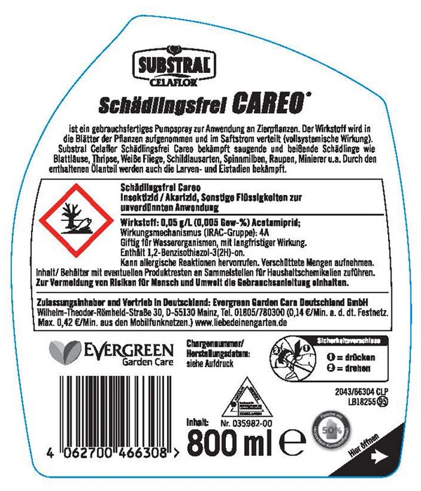 Substral® Celaflor® Schädlingsfrei Careo® Zierpflanzen-Spray, Flüssig, 800 Ml – Bild 2