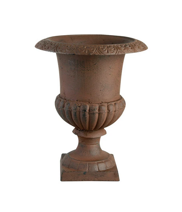 Esschert Design Französische Pflanzvase Aus Gusseisen, Dunkelbraun