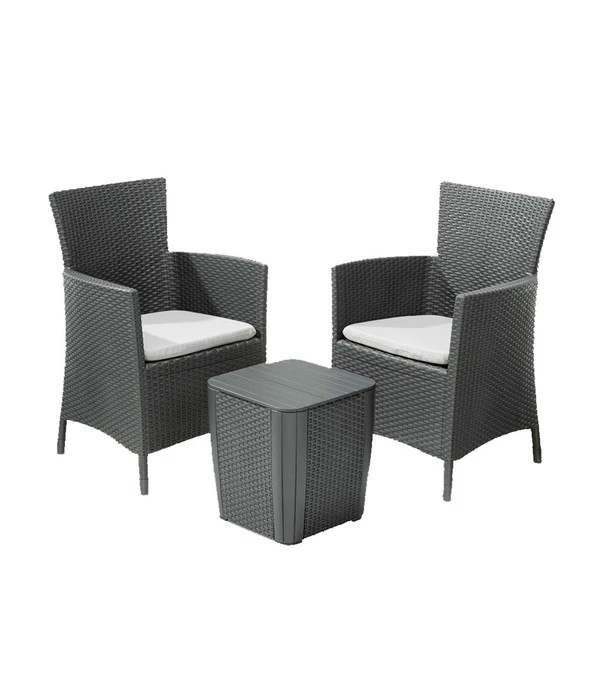 Best Balkon-Set Napoli, Graphit, 3-teilig