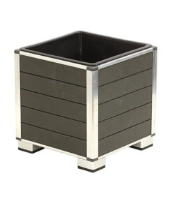 Dehner WPC-Topf Inkl. Kunststoff-Einsatz, Anthrazit