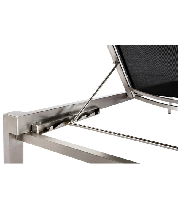 Best Rollliege Marbella, Edelstahl, Schwarz, Ca. B67/H33/T200 Cm – Bild 3