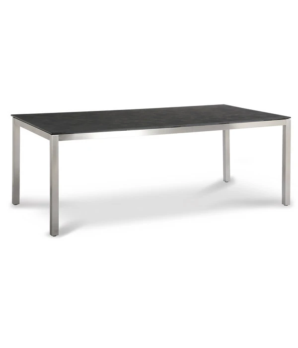 Best Tisch Marbella, Edelstahl, Schwarz, Ca. B210/H76/T100 Cm