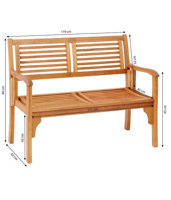 Dehner Klappbank Douglas, 2-Sitzer – Bild 8