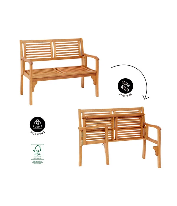 Dehner Klappbank Douglas, 2-Sitzer – Bild 7