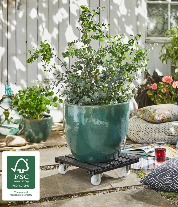 Wagner WPC-Pflanzenroller, 38 X 38 Cm, Anthrazit – Bild 2