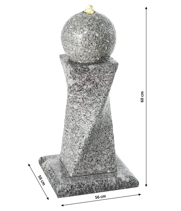 Dehner Granit-Gartenbrunnen Tower, Ca. B56/H60/T56 Cm – Bild 7