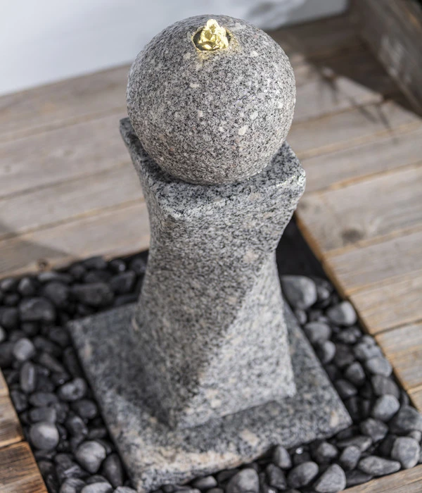 Dehner Granit-Gartenbrunnen Tower, Ca. B56/H60/T56 Cm – Bild 4
