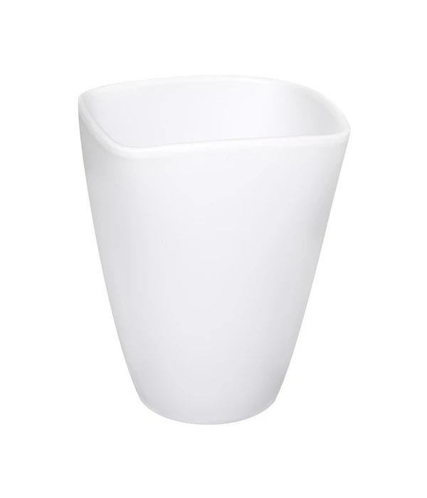 Dehner Keramik-Übertopf Quadro, Konisch, Weiß, Ca. Ø20 Cm