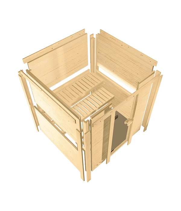 Wolff Finnhaus Innensauna Basic Lisias, Ca. B264/H212/T198 Cm – Bild 5