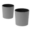 Siena Garden Kunststoff-Topf ECO Lens, Rund, Grau, Ca. Ø30/H30,5 Cm, 2er-Set