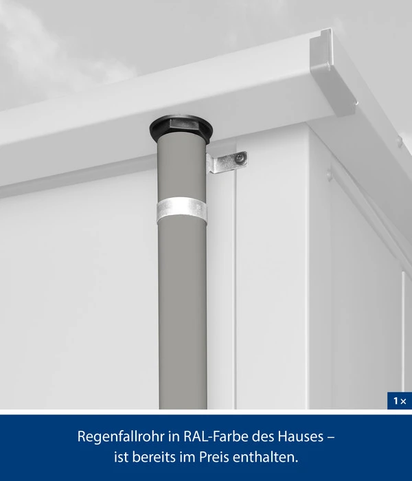 Hörmann Berry-Gerätehaus Modern-P Typ 1, Ca. B247,9/H228,6/T153 Cm – Bild 6