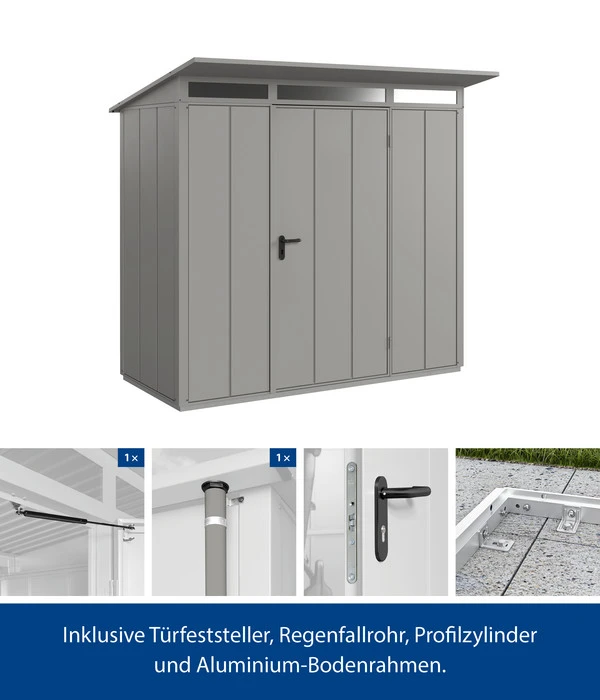 Hörmann Berry-Gerätehaus Modern-P Typ 1, Ca. B247,9/H228,6/T153 Cm – Bild 2