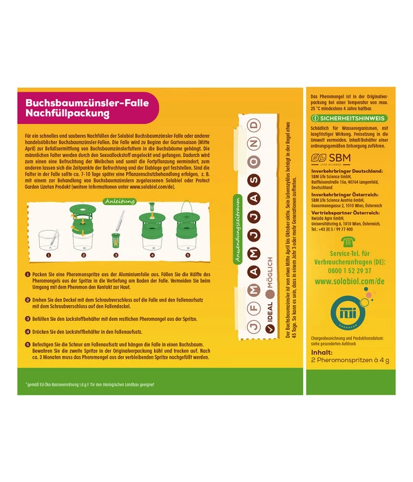 Solabiol Buchsbaumzünsler-Falle Nachfüllpackung, 8 G – Bild 2