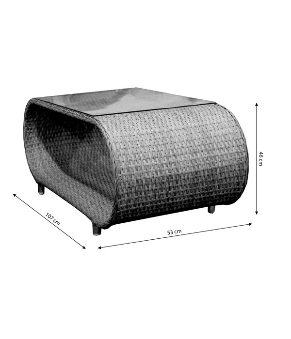 Dehner Geflechtlounge Avani, 4-teilig – Bild 8