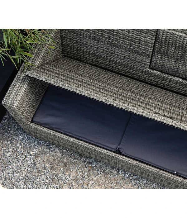 Dehner Flecht-Truhenbank Föhr, 3-Sitzer – Bild 10