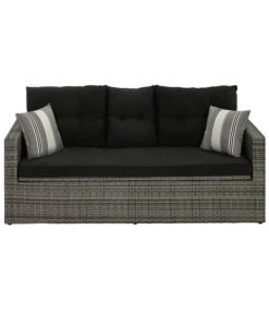 Dehner Flecht-Truhenbank Föhr, 3-Sitzer