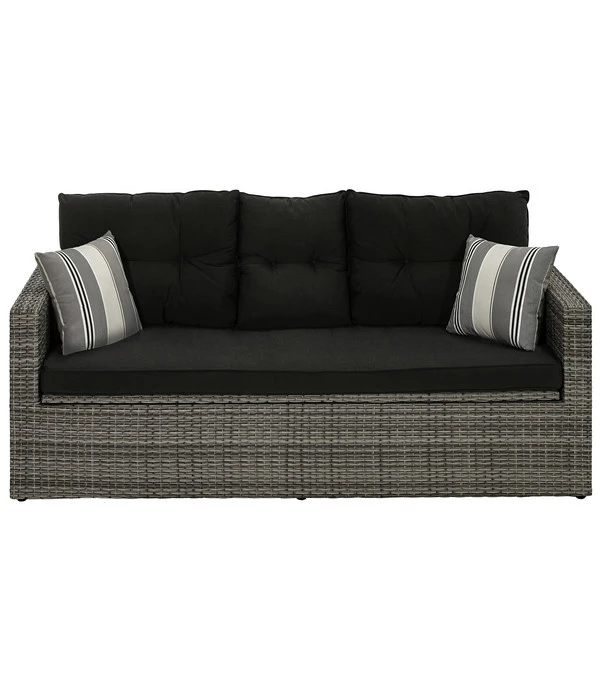 Dehner Flecht-Truhenbank Föhr, 3-Sitzer