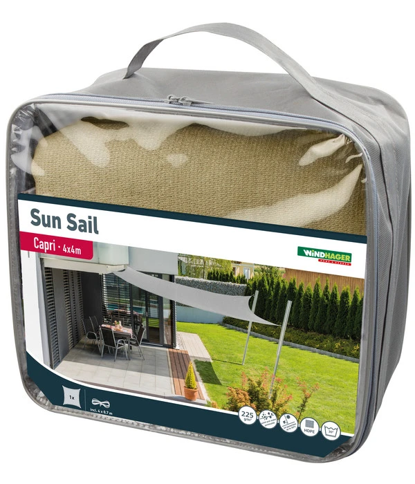 Windhager Sonnensegel Capri, Quadratisch, Ca. B400/T400 Cm – Bild 2