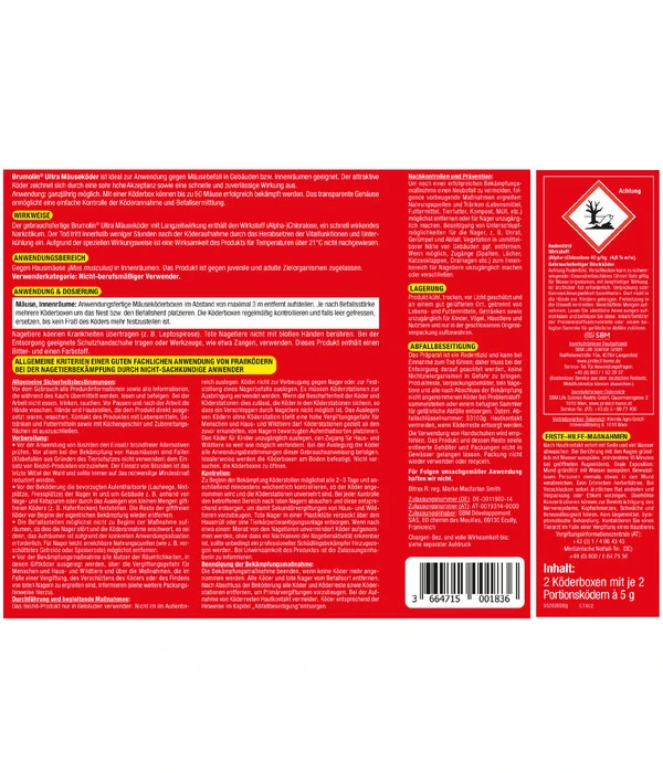 Brumolin Ultra Mäuseköder, 2er-Set – Bild 2