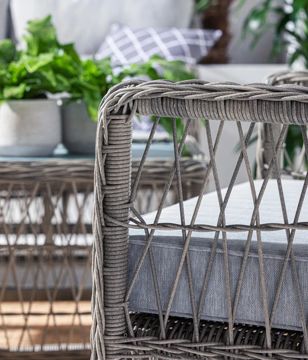 Dehner Geflechtlounge Santos, 4-teilig – Bild 12