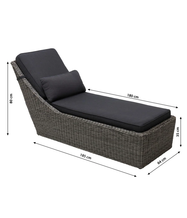 Dehner Sunlounger Toska, Ca. B64/H80/T180 Cm – Bild 5