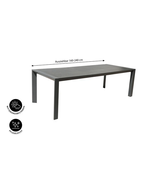 Dehner Ausziehtisch Cleveland, Ca. B160-240/H76/T101 Cm – Bild 2