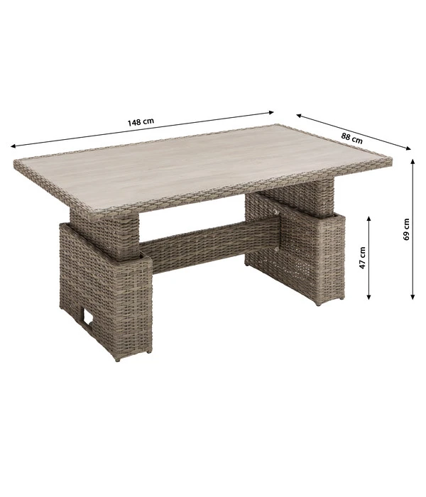 Dehner Geflechtlounge Bologna, 5-teilig – Bild 15