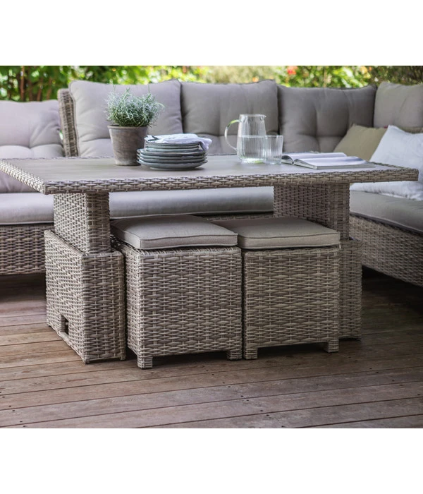 Dehner Geflechtlounge Bologna, 5-teilig – Bild 8