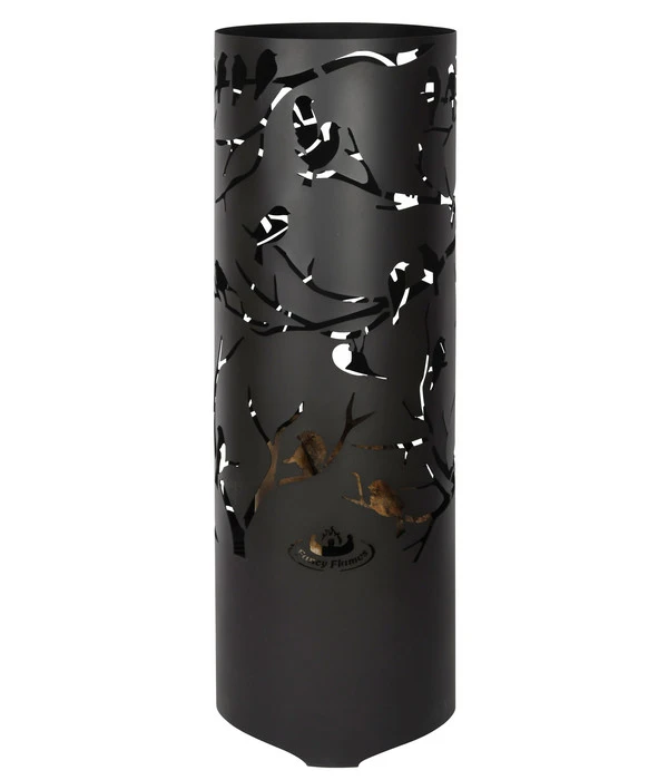 Esschert Design Feuertonne Vögel Auf Ast, Ca. Ø39/H118 Cm