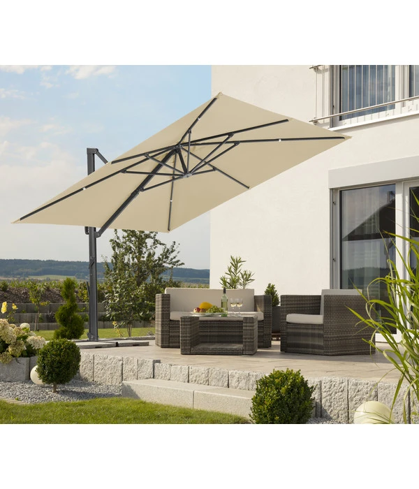 Schneider Ampelschirm Rhodos Smart, Quadratisch, Ca. B300/T300 Cm – Bild 5